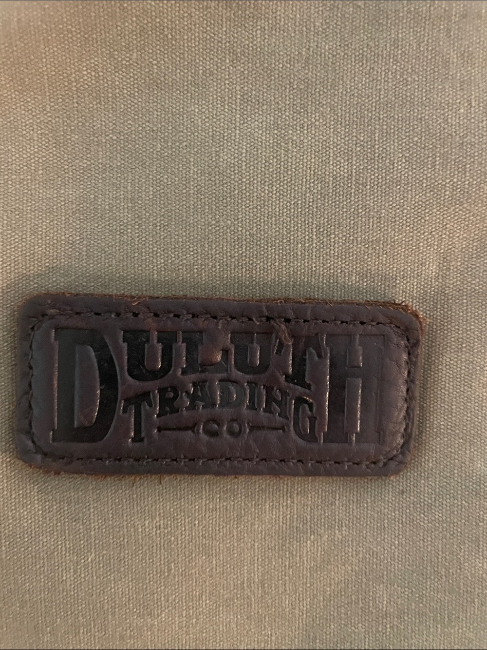 Duluth Trading Co Olive Green and Brown Crossbody Satchel - Picture 2 of 10